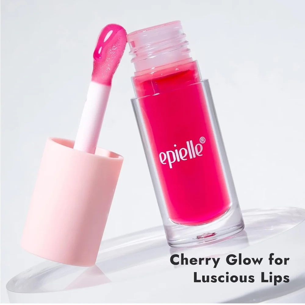K-Beauty Epielle Lip Glow Oil Lip Sugar Scrub Cherry Lip Kit